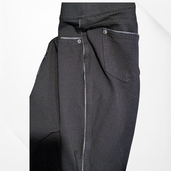 Women's Black Nygard Slims Pull On Capri Jeggings With Piping Trim- S - Picture 8 of 8